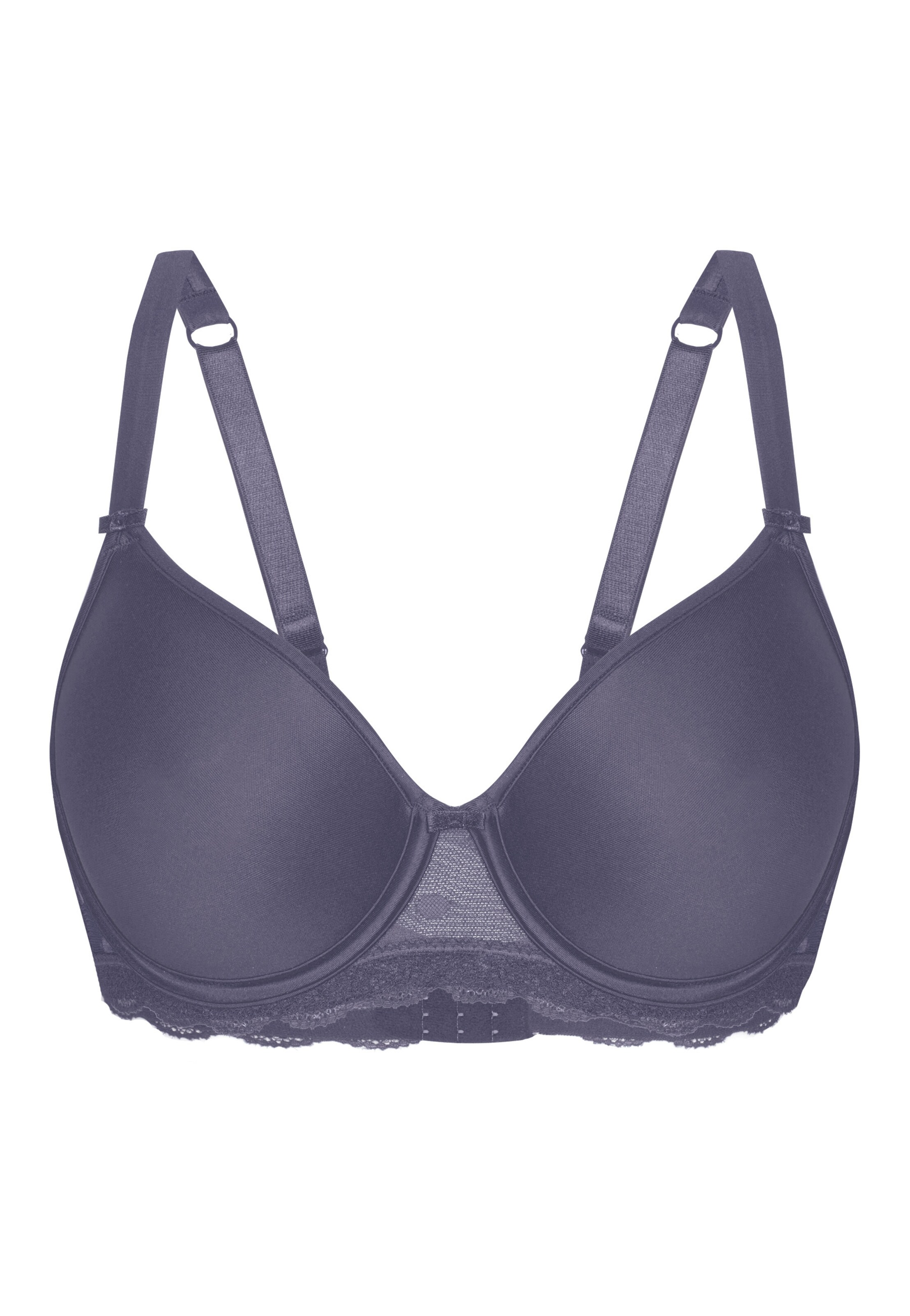 sassa T-shirt Bra 'DOTTED MESH' in Grey: front