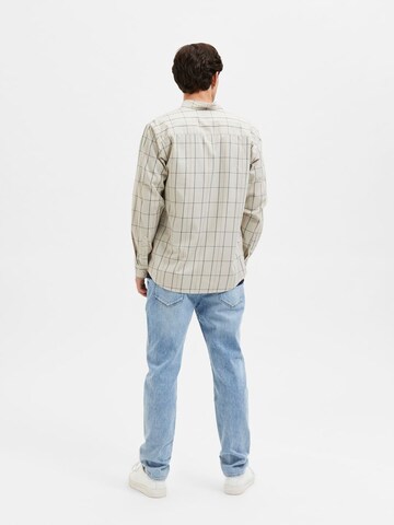 SELECTED HOMME Slim Fit Hemd in Beige