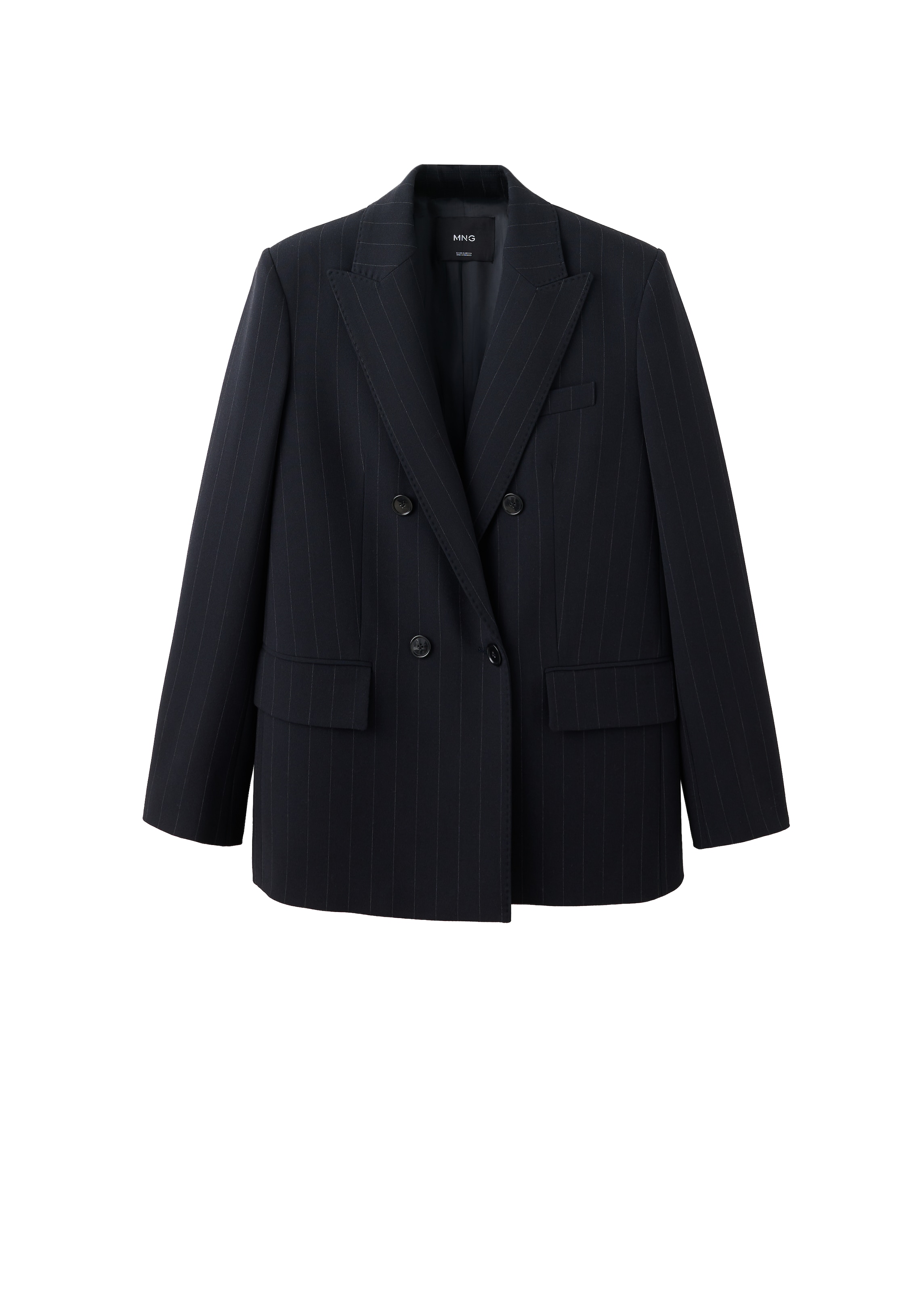 MANGO Blazer 'IRISE' en 34 en bleu marine / blanc, Vue avec produit