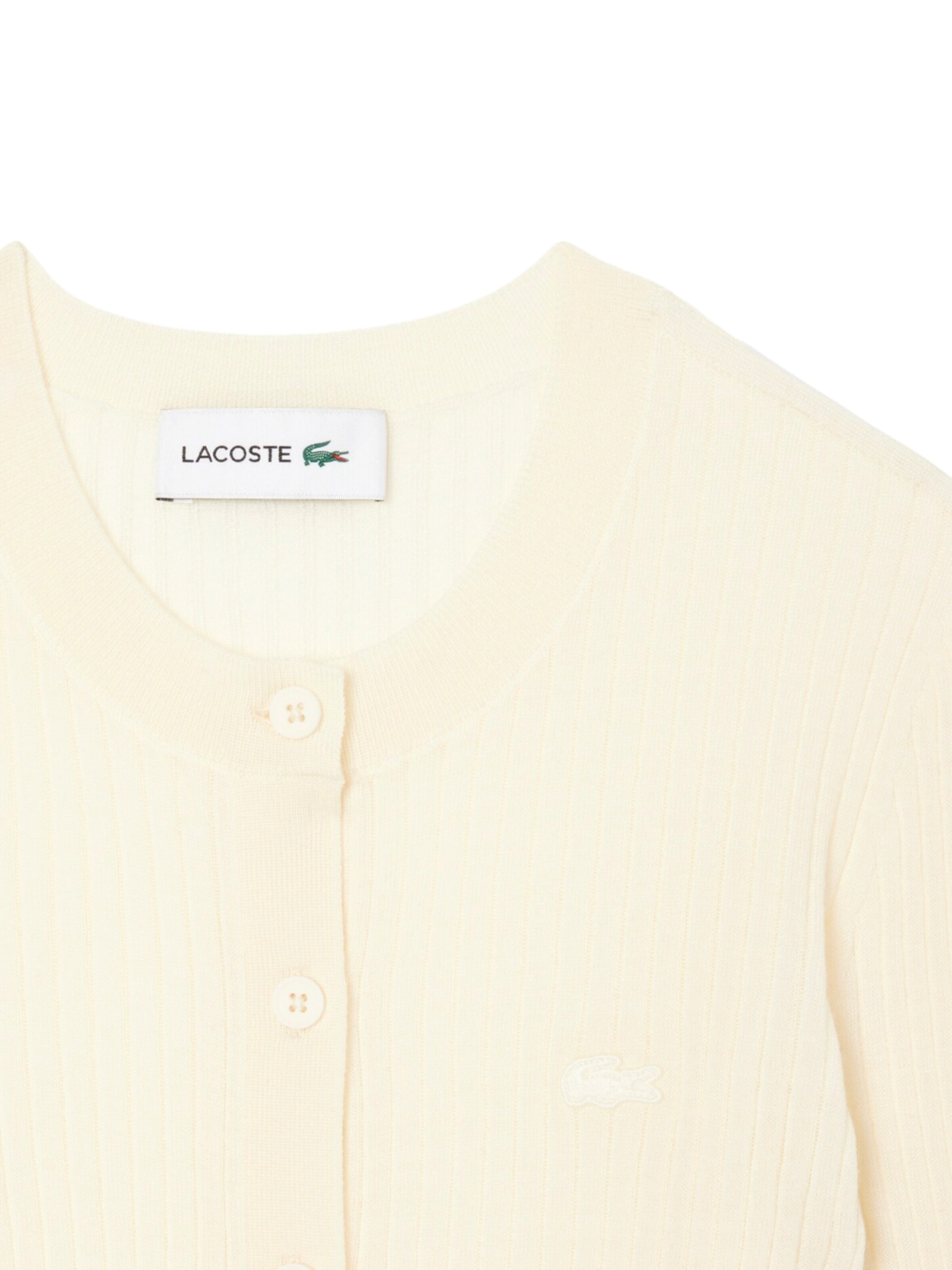 LACOSTE Knit Cardigan in Yellow