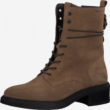 TAMARIS Lace-Up Ankle Boots in Brown: front