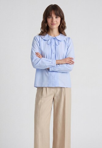 Chemisier Usha en bleu : devant