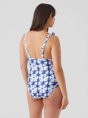 MAMALICIOUS Triangle Swimsuit 'SIGA' in Blue