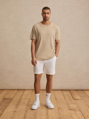 DAN FOX APPAREL T-Shirt 'Caspar' in Beige