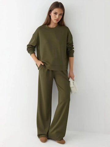 Wide leg Pantaloni sportivi di Hiccup in verde