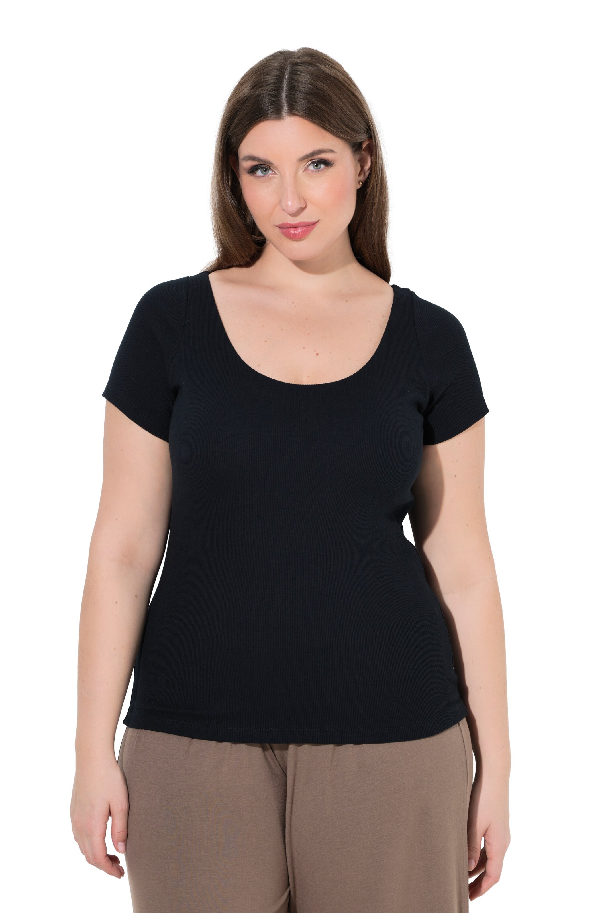 Ulla Popken Shirt in Black: front