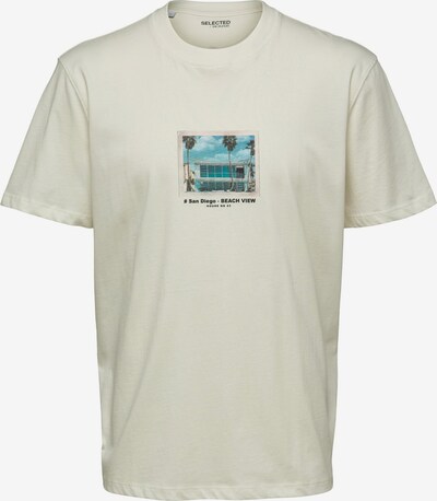 SELECTED HOMME Koszulka 'Denton' w kolorze aqua / czarny / białym, Podgląd produktu