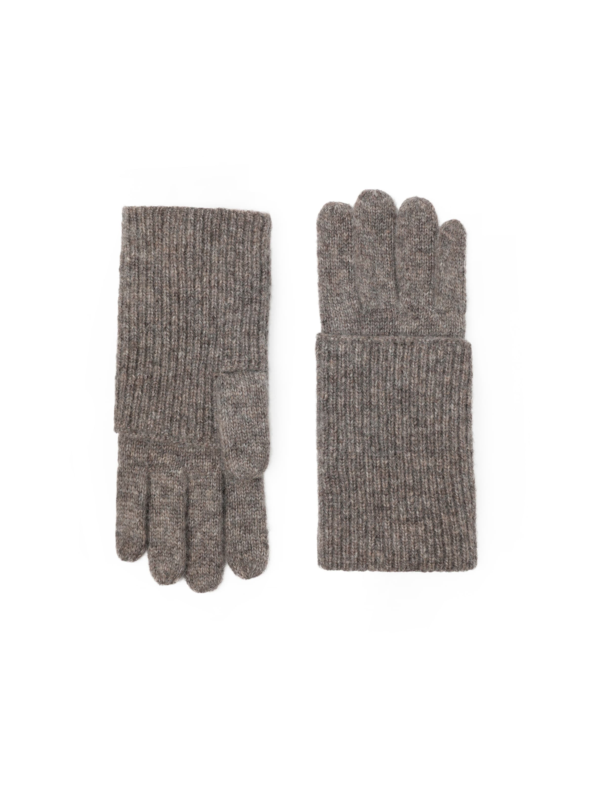 TATUUM - Guantes con dedos en marrón: frente