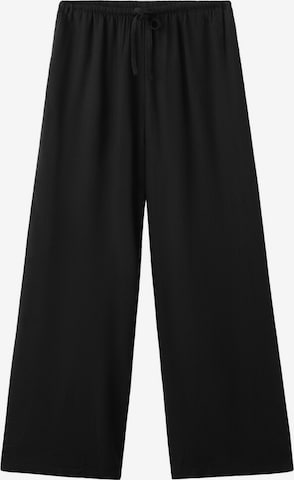 MANGO TEEN Loosefit Housut 'LINENPN' värissä musta: etupuoli