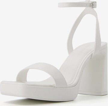 Bershka Strap Sandals in White: front