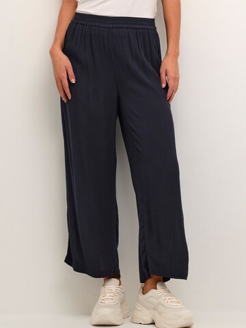 Kaffe Wide leg Broek 'Dacia Amber' in Blauw: voorkant