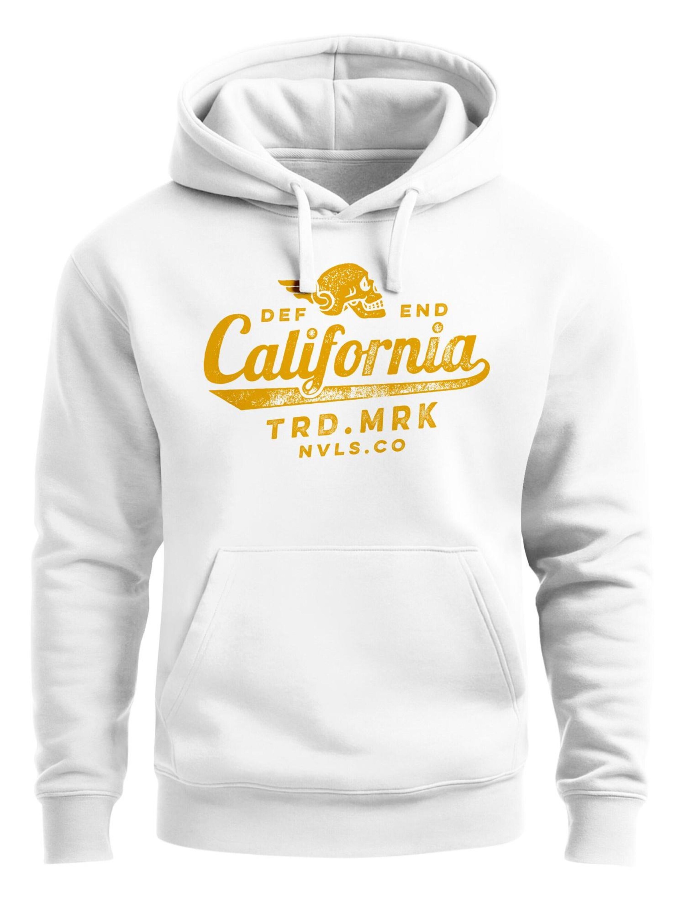 Neverless Sweatshirt 'California Skull'‌‌‌‌‌‌‌‌‌‌ in Weiß: Vorderseite