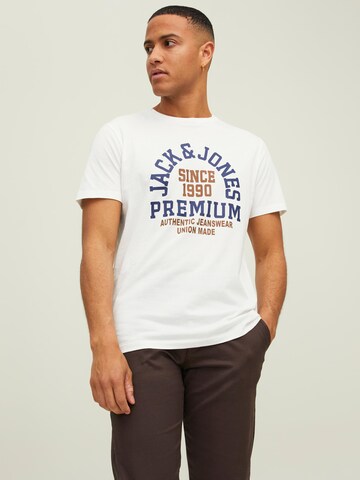 T-Shirt 'BOOSTER' JACK & JONES en blanc : devant