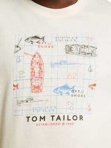 TOM TAILOR Men + T-Shirt in Weiß