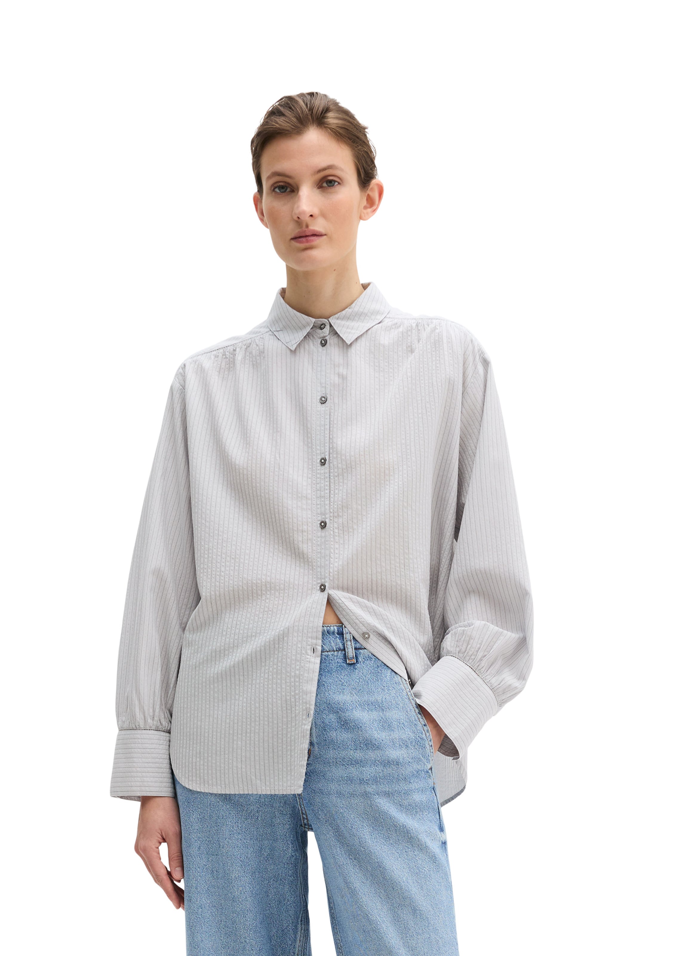 Marc O'Polo Bluse in Grau: Vorderseite