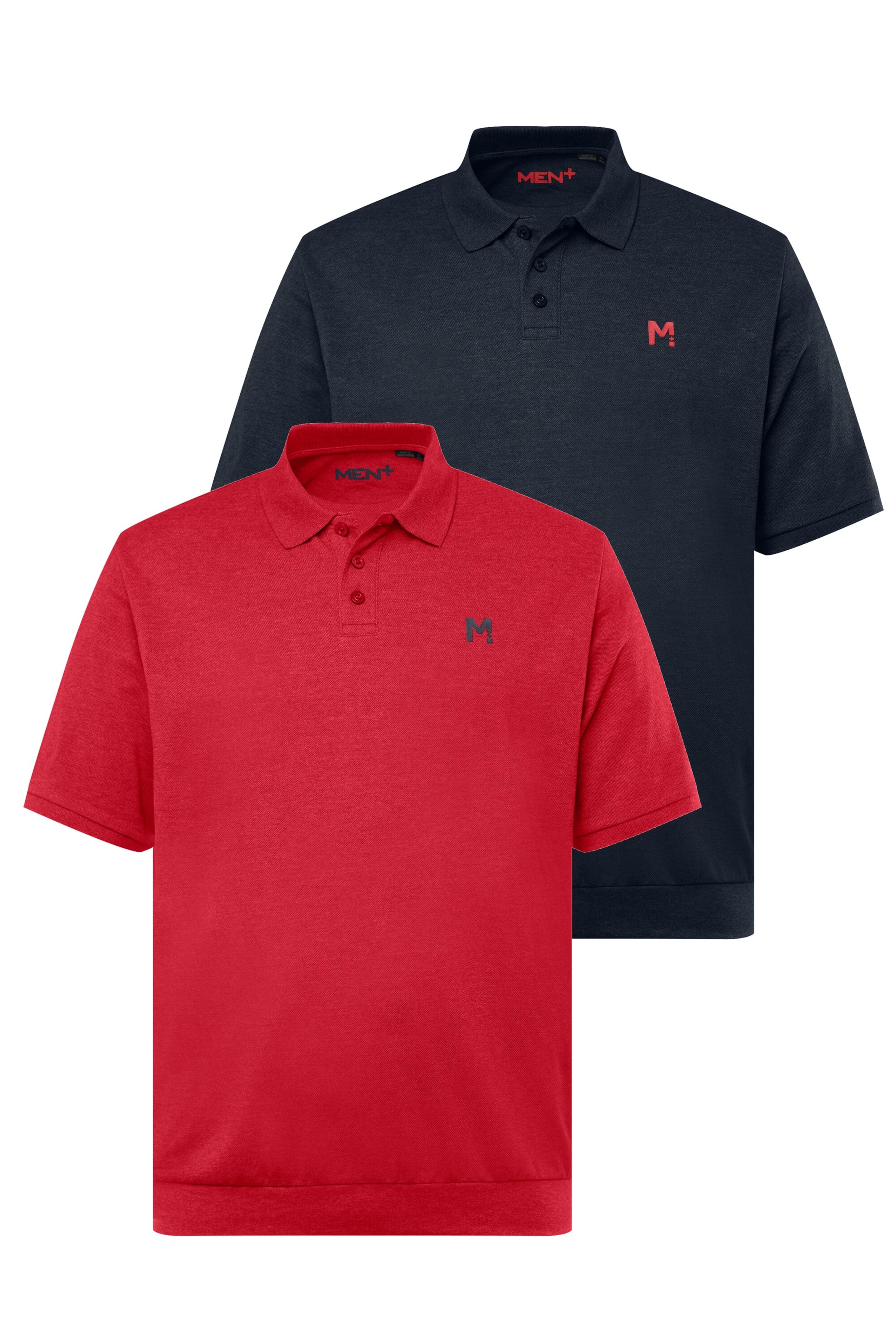 Men Plus Shirt in Rood: voorkant