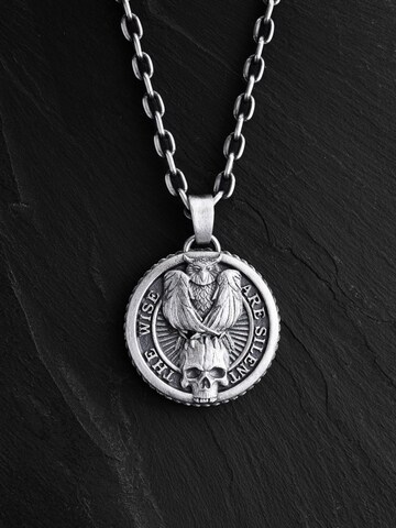 REYTEL Anhänger 'THE WISE ARE SILENT'‌‌ in Silber