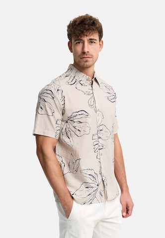 INDICODE JEANS Regular fit Business shirt in Beige