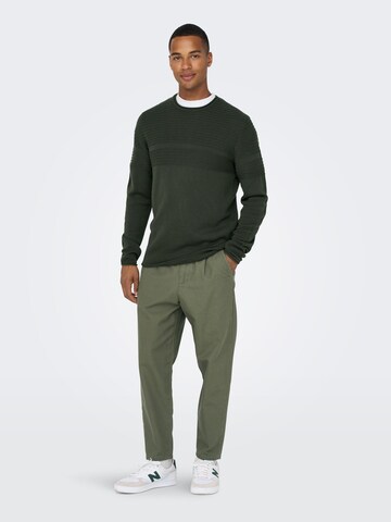 Only & Sons Sweter 'BLADE' w kolorze zielony