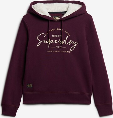 Sweat-shirt 'Luxe' Superdry en rouge : devant