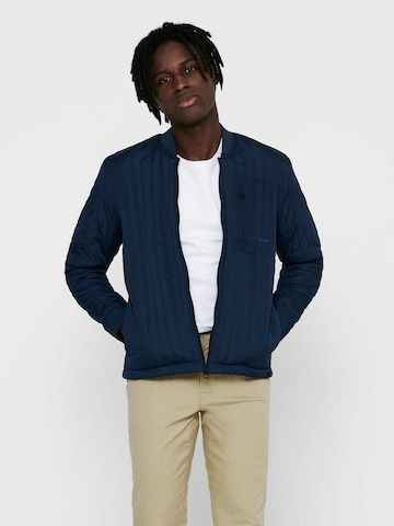 Only & Sons Between-season jacket in Blue: front