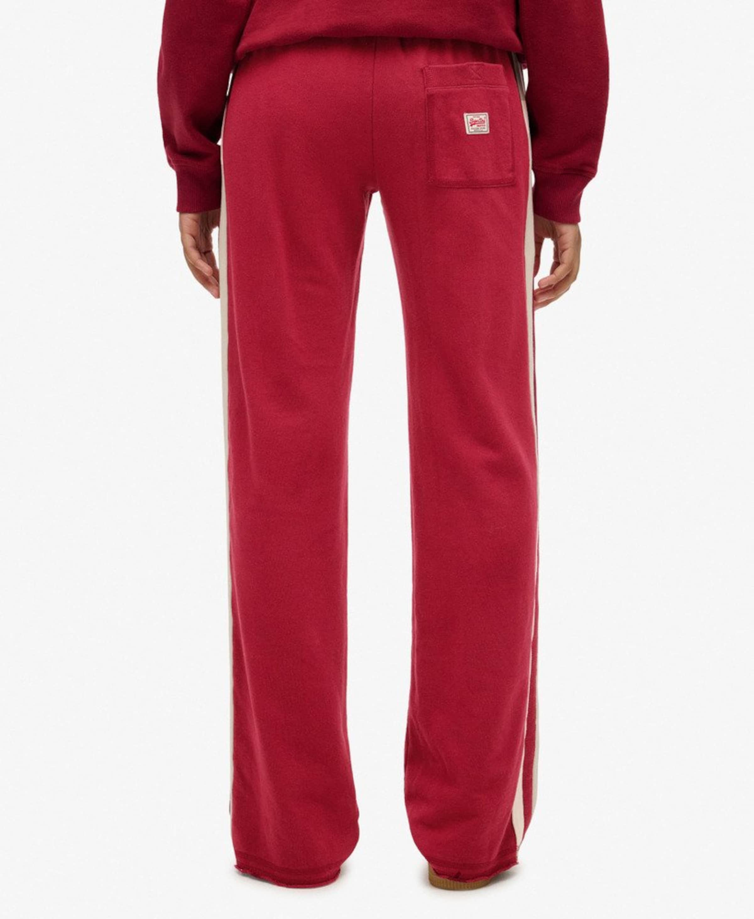 Superdry & Co Loosefit Broek 'Athletic Essentials' in Rood