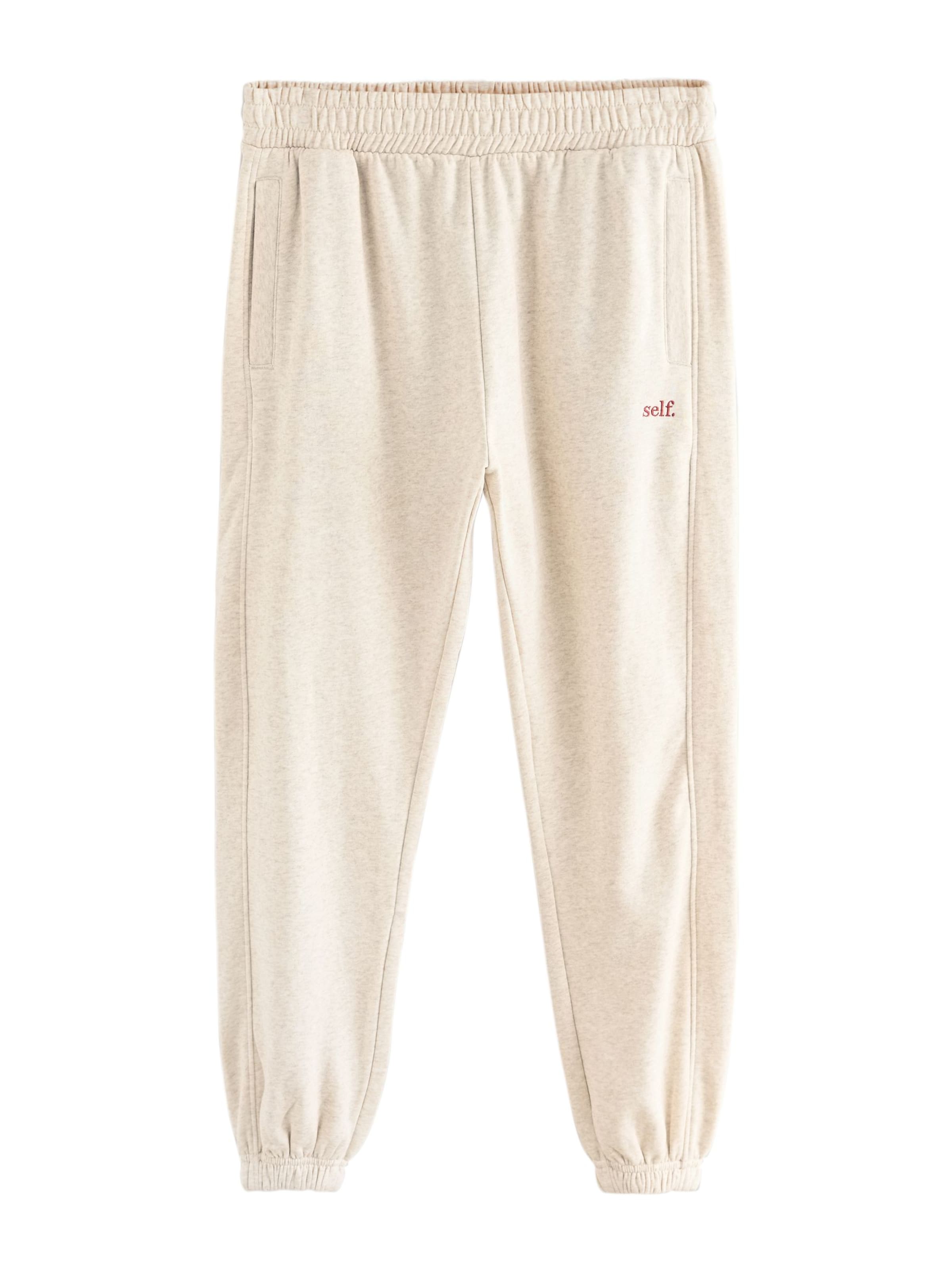 self. Tapered Broek in Beige: voorkant