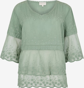 Apricot Bluse in Grün: Vorderseite