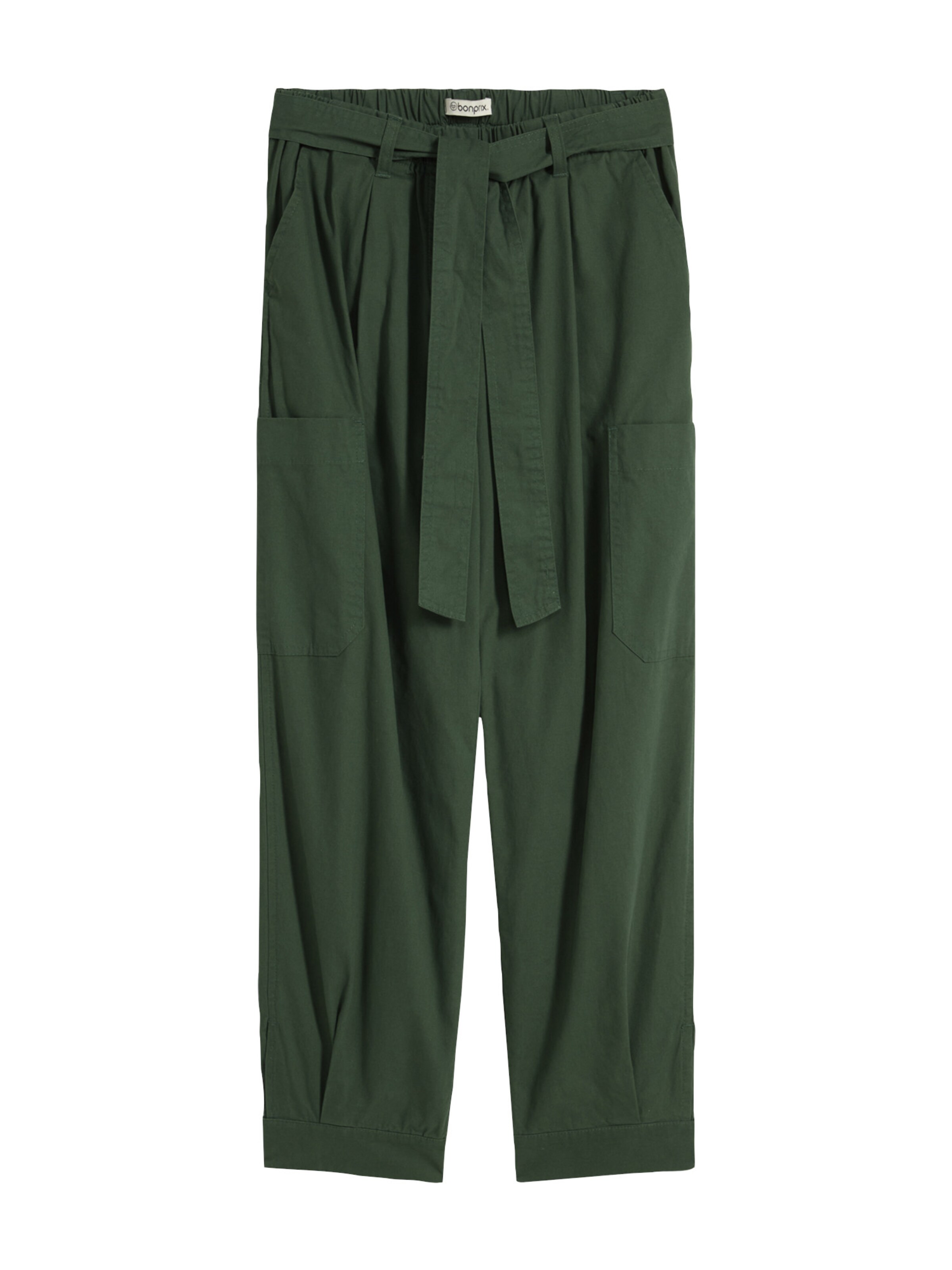 bonprix Loosefit Cargobroek in Groen: voorkant