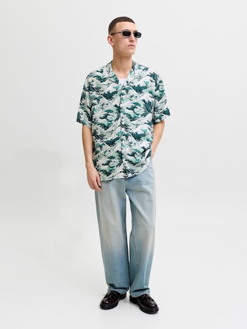 JACK & JONES Regular fit Button Up Shirt 'Hawaii' in White