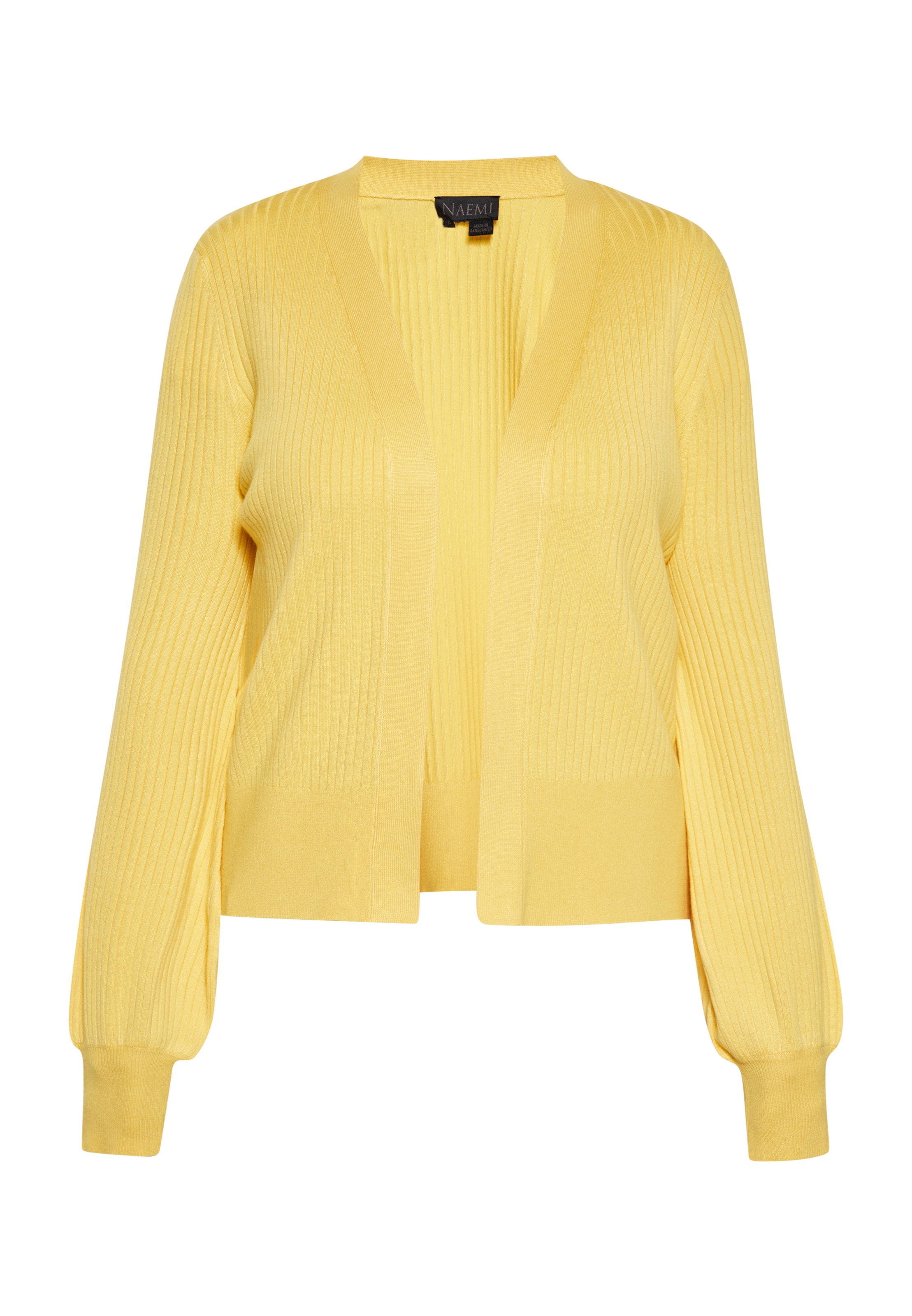 NAEMI - Casaco de malha em amarelo: frente