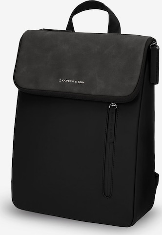 Kapten & Son Rucksack 'Vallen All Black' in Schwarz