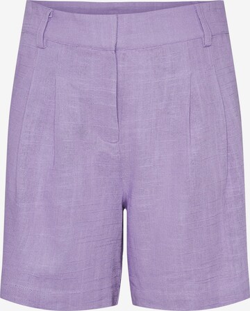 Y.A.S Pleat-front trousers 'Isma' in Purple: front