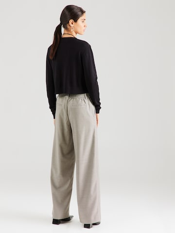 OBJECT Wide leg Pleat-Front Pants 'LISA' in Beige