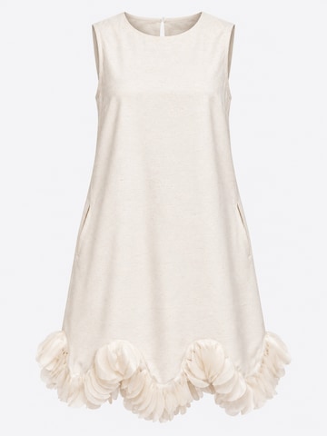 Robes en maille Ombre en beige : devant