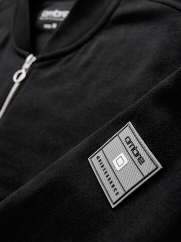 Ombre Sweatvest 'OM-SSZP-0215' in Zwart
