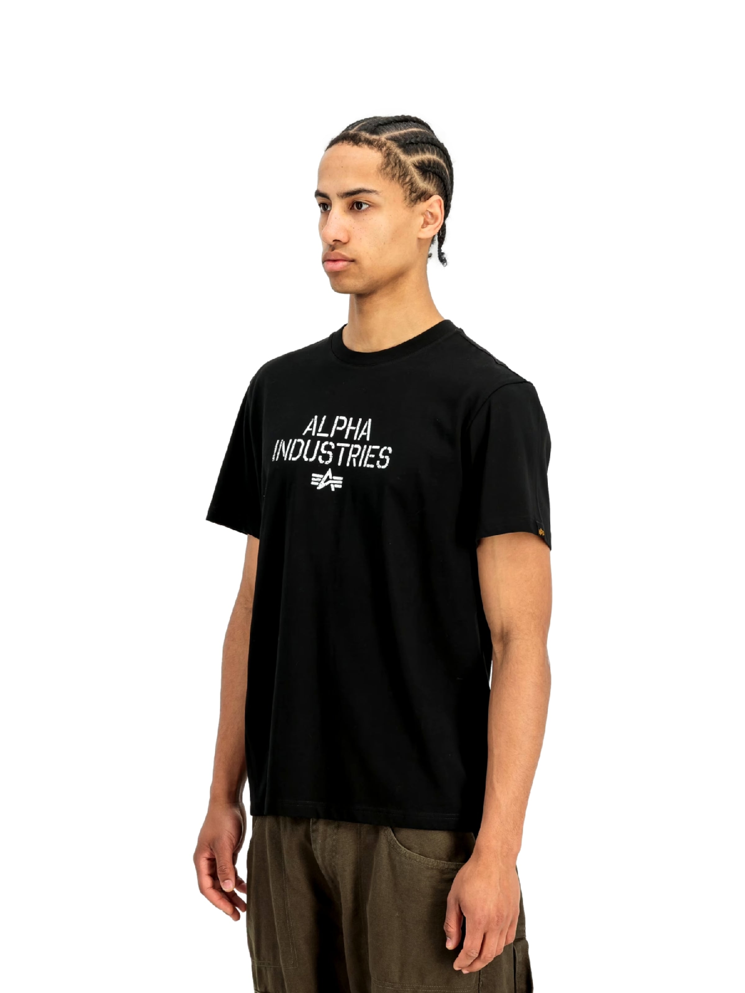 ALPHA INDUSTRIES Shirt in Zwart