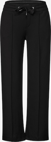 STREET ONE Wide leg Pleated Pants in Black: front