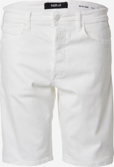 Džinsai iš REPLAY, spalva – balto džinso spalva, Prekių apžvalga