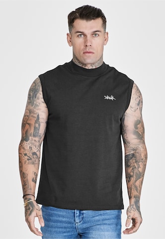 SikSilk Koszulka w kolorze czarny: przód