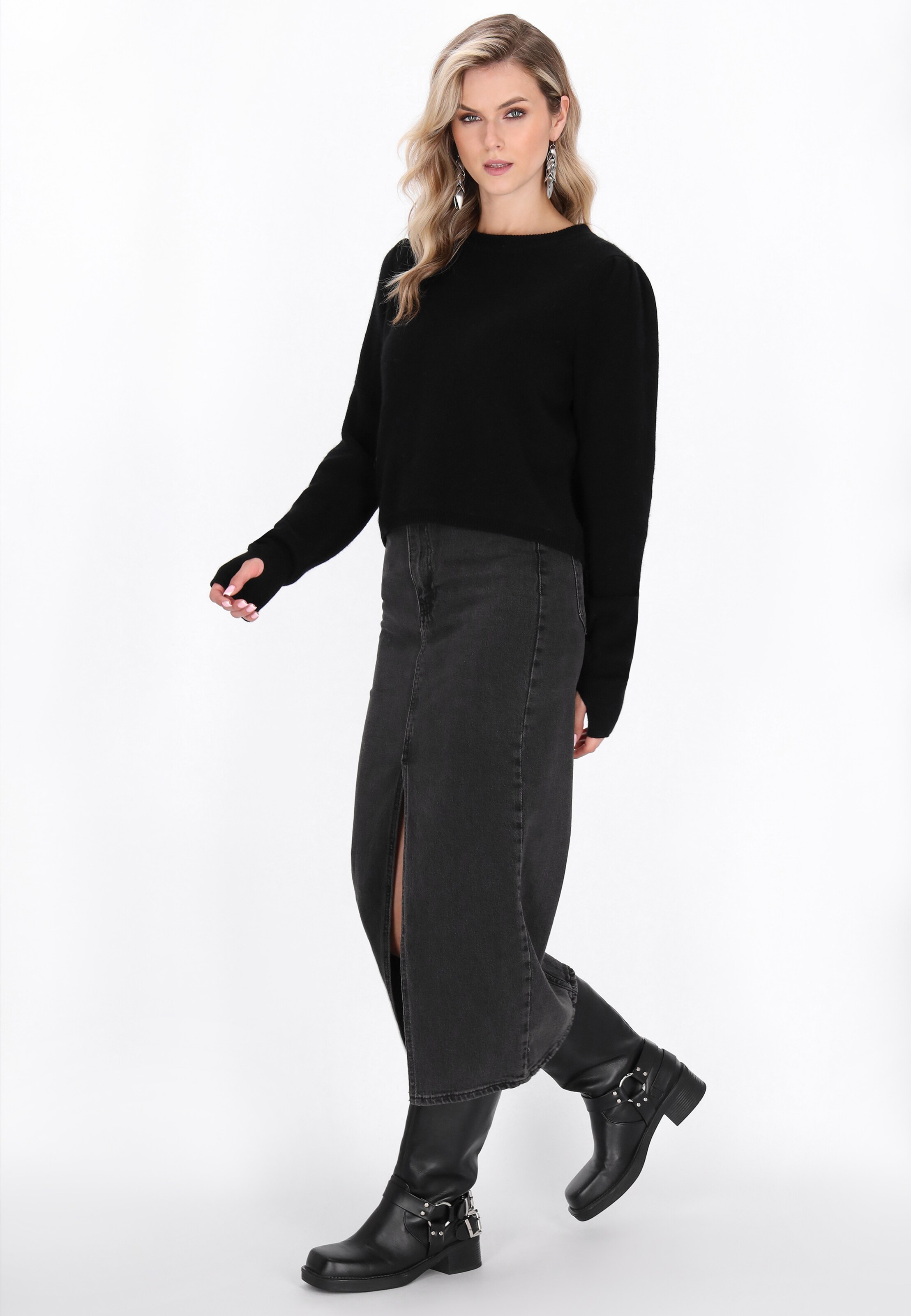 DreiMaster Vintage Pullover in Schwarz