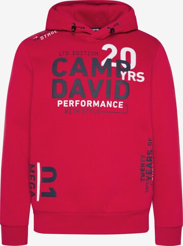 CAMP DAVID Sweatshirt 'Artworks' in Roze: voorkant