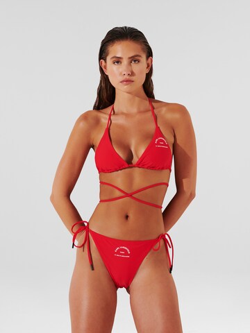 Karl Lagerfeld Triangle Bikini top 'Rue St-Guillaume' in Red: front