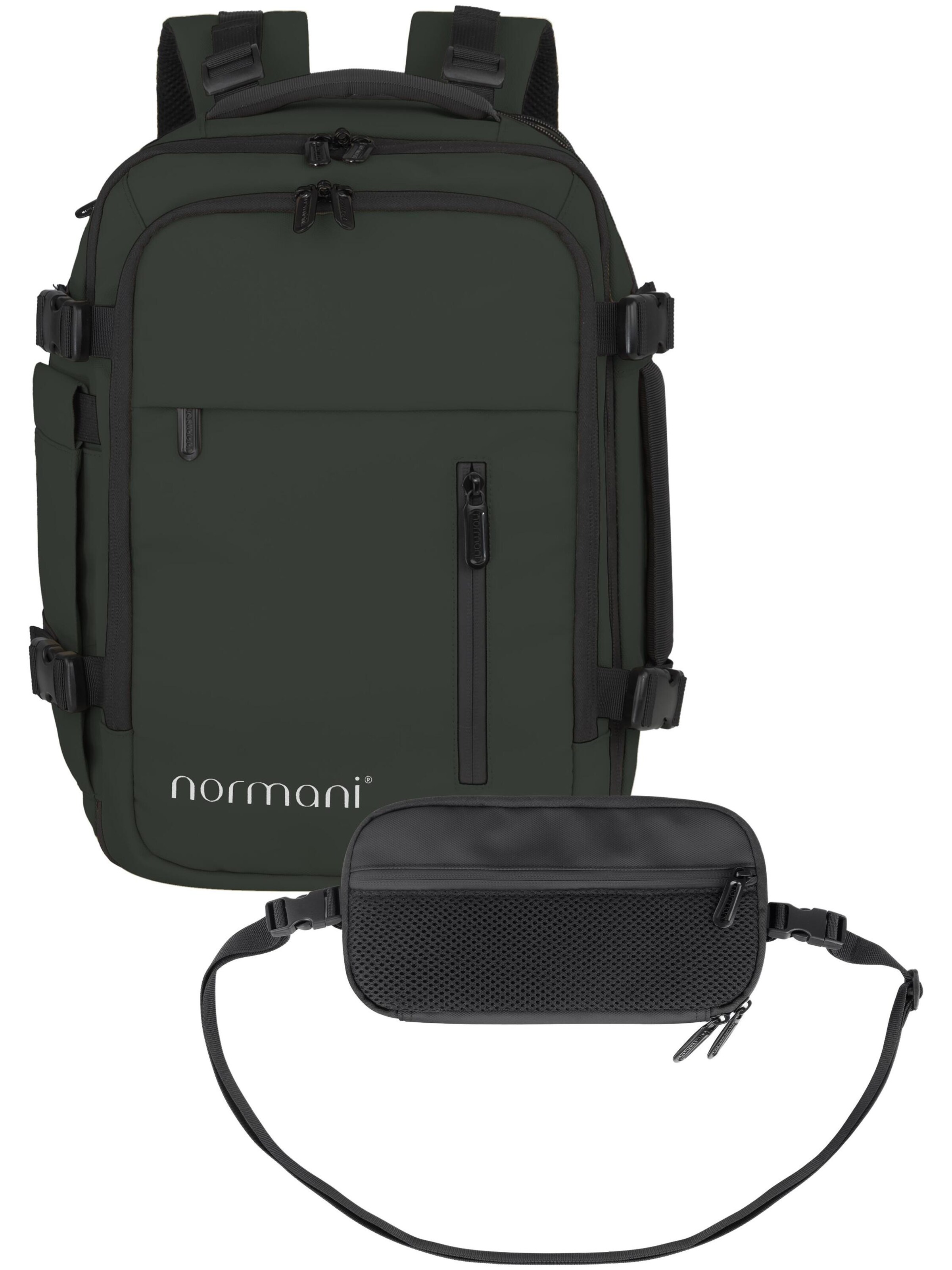 normani Rucksack 'Nikaho' in Grün: Vorderseite