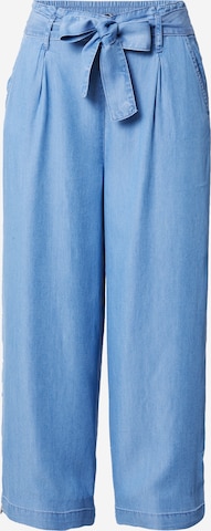 Tally Weijl Wide leg Pleat-Front Pants in Blue: front