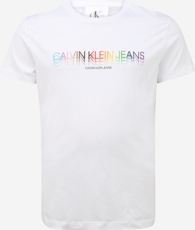 Calvin Klein Jeans Plus Тениска 'PRIDE PLUS LOGO SS CREW TEE' в пъстро / бяло, Преглед на продукта