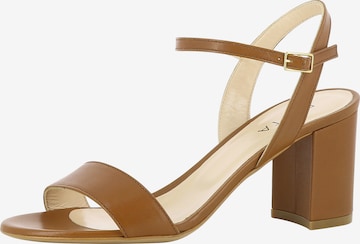EVITA Strap Sandals in Brown: front