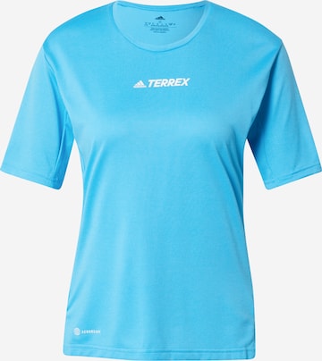 adidas Terrex Λειτουργικό μπλουζάκι σε μπλε: μπροστά