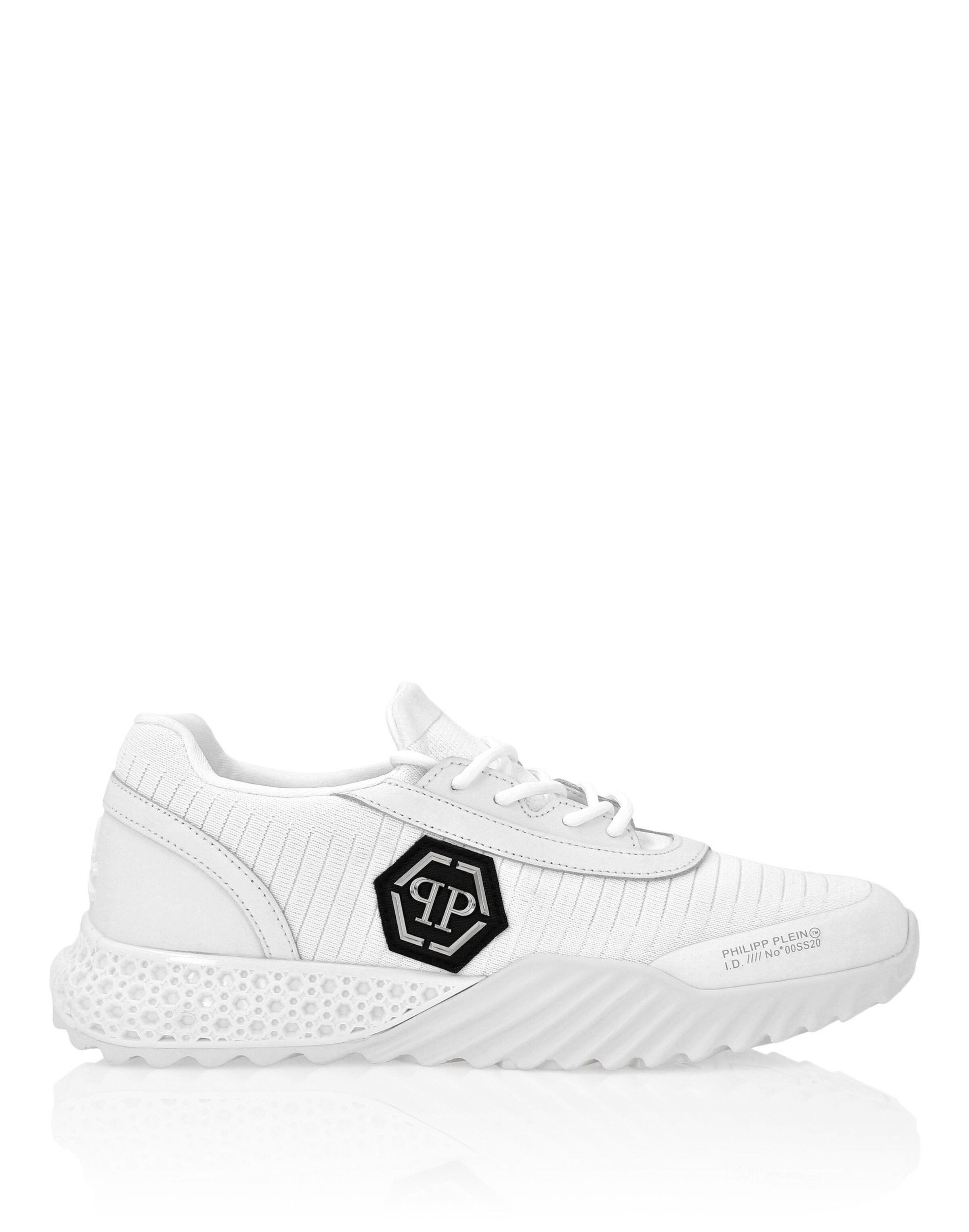 Philipp Plein - Sapatilhas baixas 'Hexagon' em branco