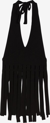 Bershka Knitted Top in Black: front